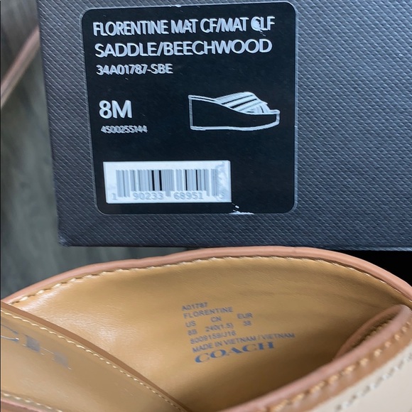 🛍 COACH FLORENTINE MAT CF/MAT CLF SADDLE/BEECHWOO - Picture 7 of 8